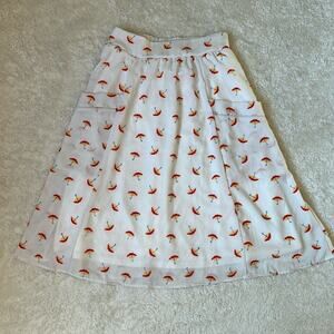 Honey and Lace novelty print umbrella and polka dot midi skirt, xl NWT